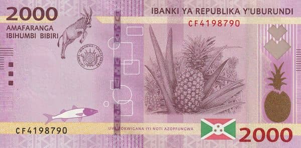 2000 Francs from Burundi