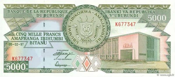5000 Francs from Burundi