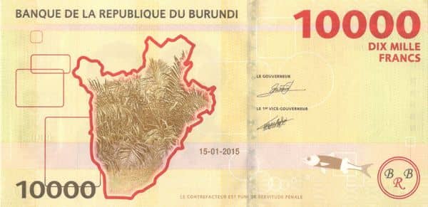 10000 Francs from Burundi