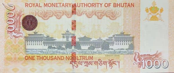 1000 Ngultrum from Bhutan