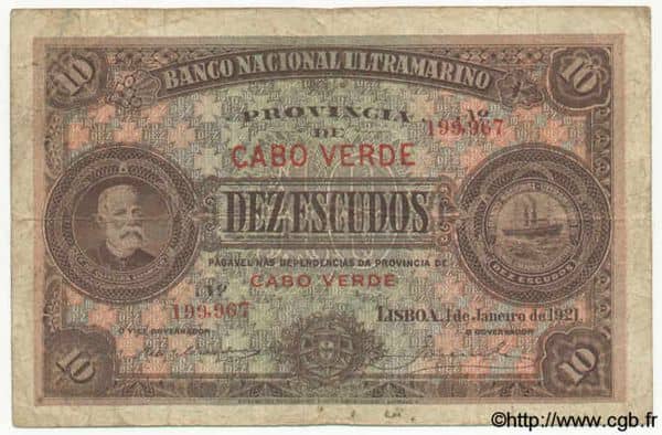 10 Escudos from Cape Verde
