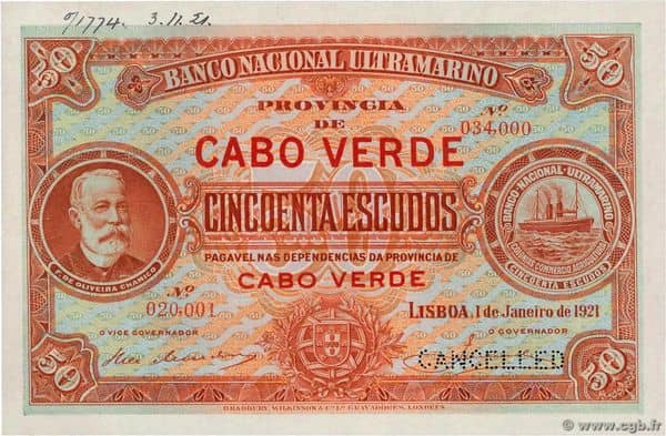 50 Escudos from Cape Verde