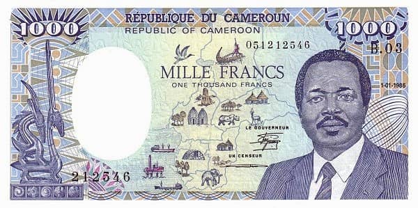 1000 Francs from Cameroon