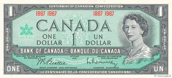 1 Dollar Centennial of Confederation from Canada