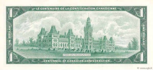 1 Dollar Centennial of Confederation from Canada