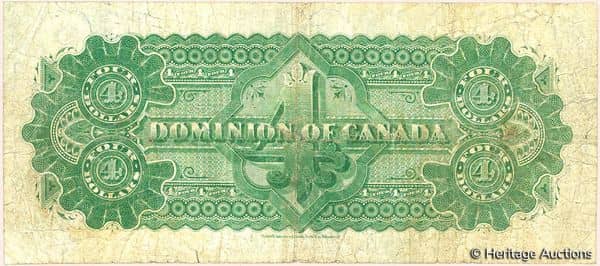 4 Dollars Dominion of Canada from Canada