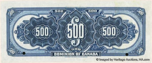 500 Dollars Dominion of Canada from Canada