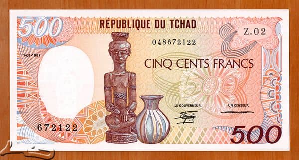 500 Francs from Chad