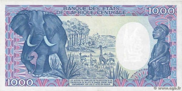 1000 Francs from Chad