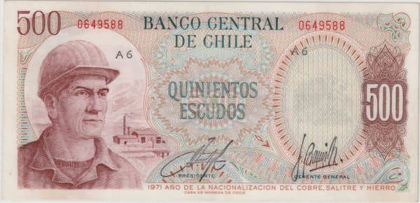 500 Escudos from Chile