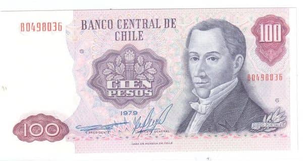100 Pesos from Chile