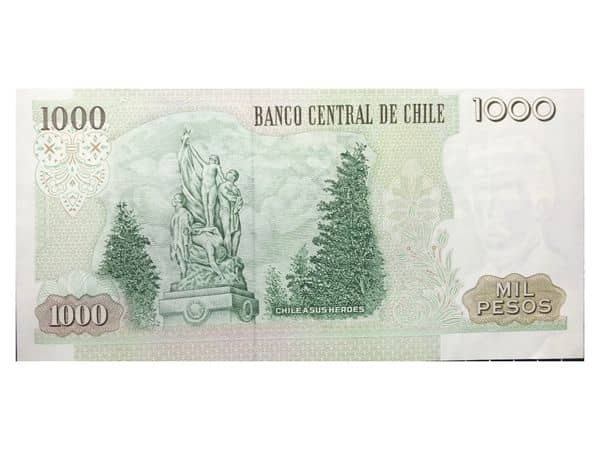 1000 Pesos from Chile