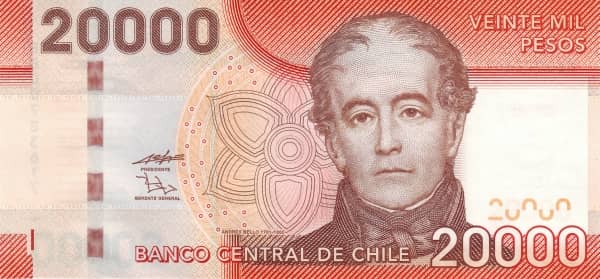 20000 Pesos from Chile