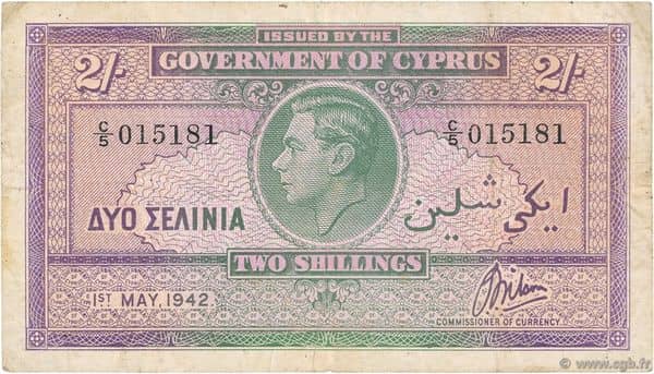 2 Shillings from Cyprus