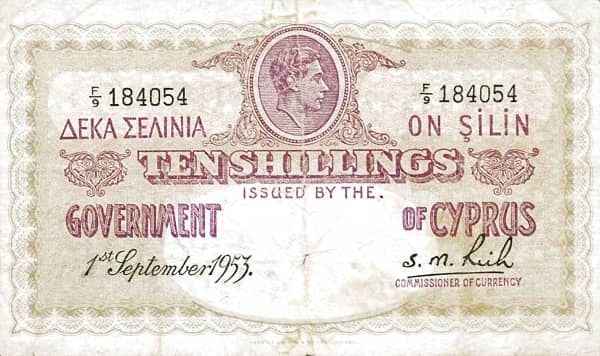 10 Shillings from Cyprus
