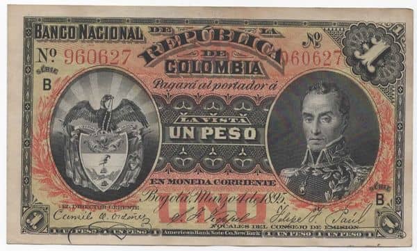 1 Peso from Colombia