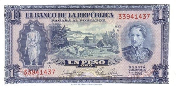 1 Peso Oro from Colombia