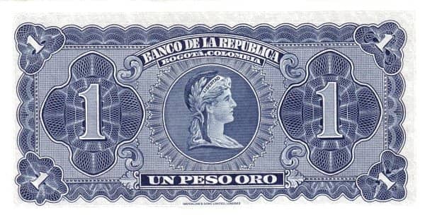 1 Peso Oro from Colombia