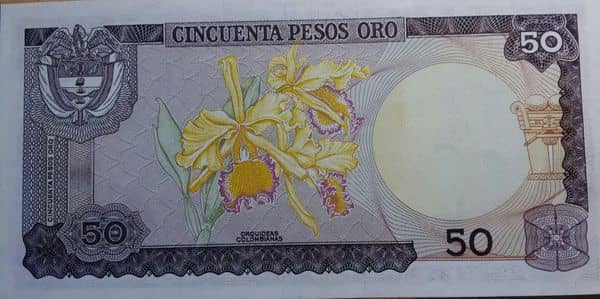 50 Pesos de oro from Colombia