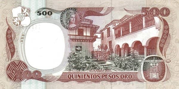 500 Pesos Oro from Colombia