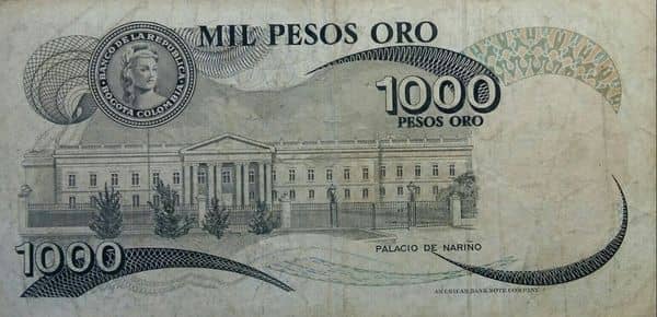 1000 Pesos from Colombia