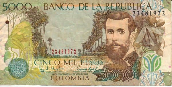 5000 Pesos from Colombia