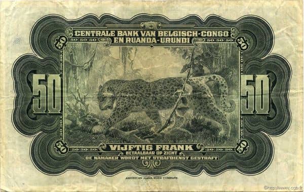 50 Francs from Belgian Congo