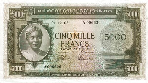 5000 Francs from Congo-Rep. Democratic