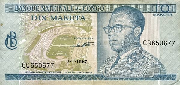 10 Makuta from Congo-Rep. Democratic