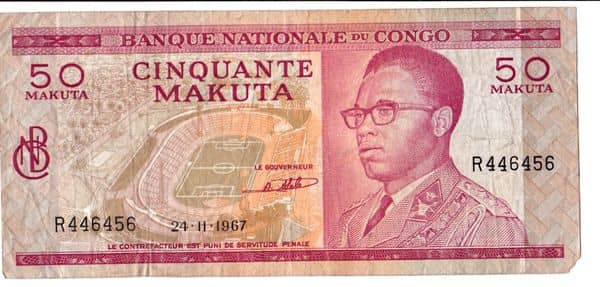 50 Makuta from Congo-Rep. Democratic
