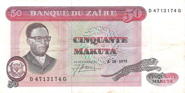 50 Makuta from Congo-Rep. Democratic