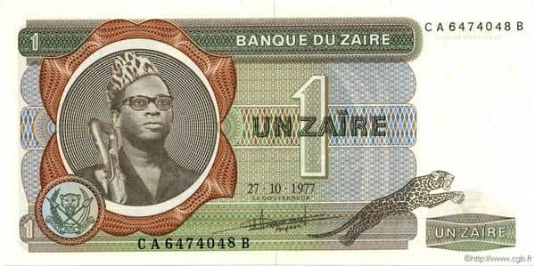 1 Zaïre from Congo-Rep. Democratic