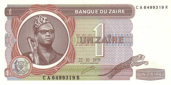 1 Zaire from Congo-Rep. Democratic