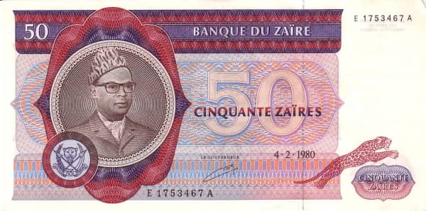 50 Zaires from Congo-Rep. Democratic