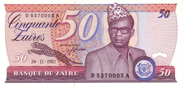 50 Zaïres from Congo-Rep. Democratic