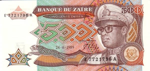 500 Zaires from Congo-Rep. Democratic