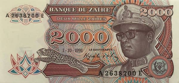 2000 Zaires from Congo-Rep. Democratic