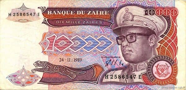 10000 Zaïres from Congo-Rep. Democratic