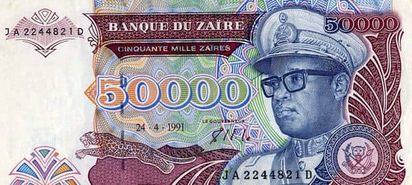 50000 Zaires from Congo-Rep. Democratic