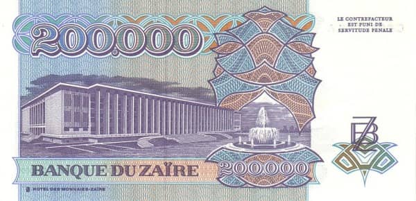 200000 Zaires from Congo-Rep. Democratic