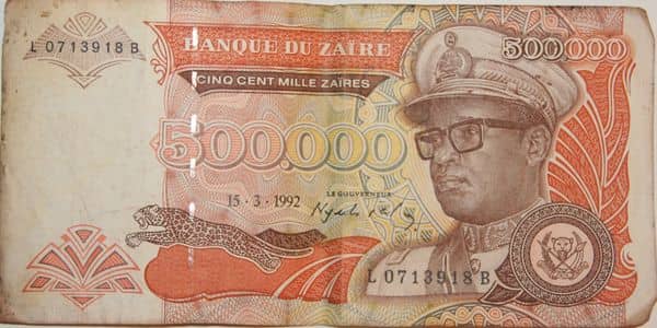 500000 Zaïres from Congo-Rep. Democratic