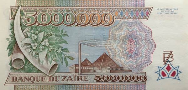 5000000 Zaïres from Congo-Rep. Democratic
