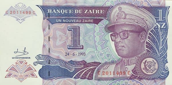 1 Nouveau Zaïre from Congo-Rep. Democratic