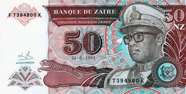 50 Nouveaux Zaïres from Congo-Rep. Democratic