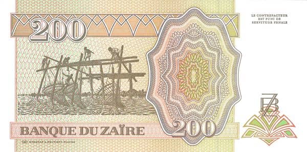 200 Nouveaux Zaïres from Congo-Rep. Democratic