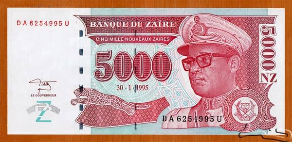5000 Nouveaux Zaïres from Congo-Rep. Democratic