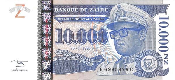 10000 Nouveaux Zaïres from Congo-Rep. Democratic