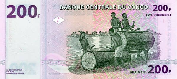 200 Francs from Congo-Rep. Democratic