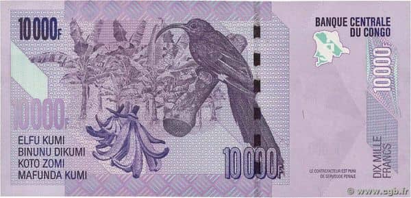 10000 Francs from Congo-Rep. Democratic