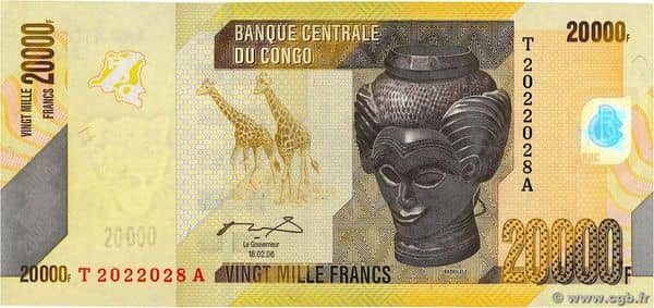 20000 Francs from Congo-Rep. Democratic